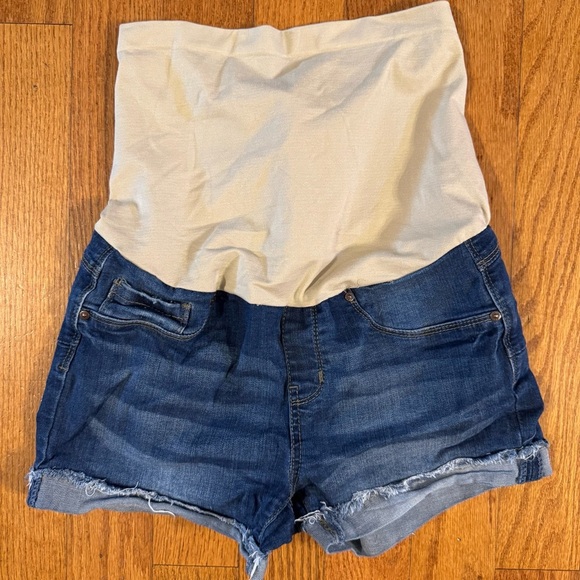 Bella Vita Blue Maternity Shorts Womens Size S - Picture 1 of 5